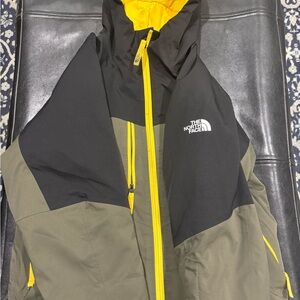 The North Face Black, Yellow, and Olive Jacket